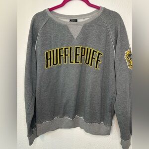 Universal Studios Gray Hufflepuff Men's Crew Neck Sweater